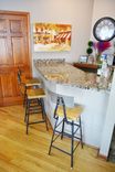 Reclaimed Wood Stool | With Gunmetal Backrest 2 small