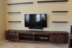 Retro Barn Wood Entertainment Center 2 small