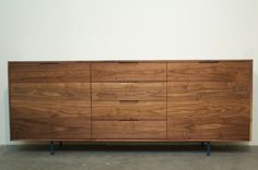 Walnut Credenza With Metal Base 1 small