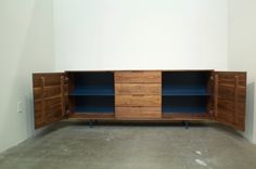 Walnut Credenza With Metal Base 2 small