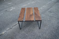 Walnut And Frosted Resin Coffee Table 2 small