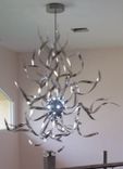 Ball And Stainless Steel Ribbon Led Chandelier 3 small