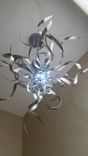 Ball And Stainless Steel Ribbon Led Chandelier 4 small