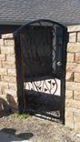 Hand Wrought Aluminum Gate With Stems And Leaves 3 small