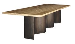 Reclaimed Wood And Steel Dining Table 1 small