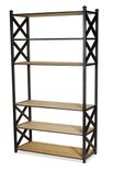 Reclaimed Wood & Steel Industrial Vintage Bookcase 1 small