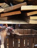 Reclaimed Wood & Steel Industrial Vintage Bookcase 3 small