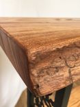 Live Edge And Black Steel  Console Table 4 small