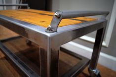 Modern Industrial Coffee Table With Handles 6 small