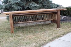 Mission Style Reclaimed Barn Wood Table 1 small