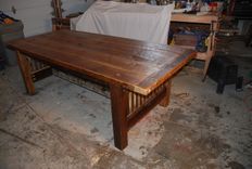 Mission Style Reclaimed Barn Wood Table 2 small