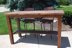 Unique Barn Wood Bar Height Table 1 small
