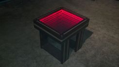 Infinity Mirror Coffee Table With Led Lighting Effects - Espresso And Nutmeg 4 small