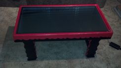 Black And Red Wave Table With Built In Remote-Controlled Led Infinity Mirror 1 small