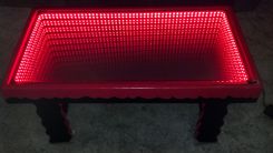 Black And Red Wave Table With Built In Remote-Controlled Led Infinity Mirror 2 small