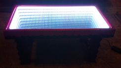 Black And Red Wave Table With Built In Remote-Controlled Led Infinity Mirror 3 small