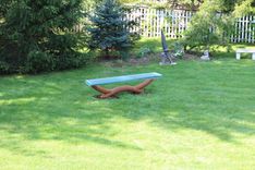 Glass And Patinated Steel Bench 1 small