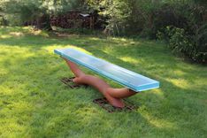 Glass And Patinated Steel Bench 2 small