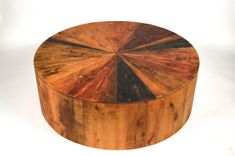 Circular 50" Weathered Coffee Table 1 small