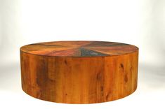 Circular 50" Weathered Coffee Table 2 small