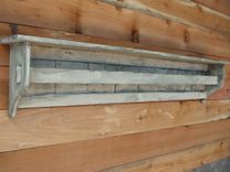 52" Distressed White Quilt Rack, Antique Style Quilt Display, Cedar 1 small