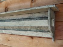 52" Distressed White Quilt Rack, Antique Style Quilt Display, Cedar 2 small