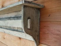 52" Distressed White Quilt Rack, Antique Style Quilt Display, Cedar 4 small