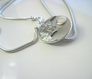 Moon Over The Mountains Fine Silver Necklace 2 small