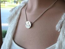 Moon Over The Mountains Fine Silver Necklace 3 small