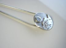 Moon Over The Mountains Fine Silver Necklace 4 small