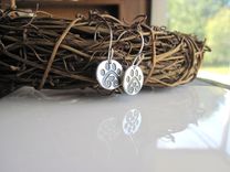 Fine Silver Paw Print Earrings 1 small