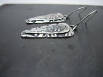 Fine Silver Fern Earrings 2 small