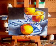 Lemons In Blue Oil Painting 2 small