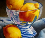 Lemons In Blue Oil Painting 3 small