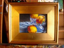 Lemons In Blue Oil Painting 4 small