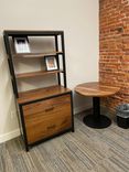 Walnut And Steel Bookcase 1 small