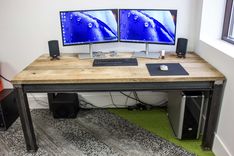 Industrial Steel & Reclaimed Wood Desk 2 small