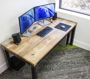 Industrial Steel & Reclaimed Wood Desk 3 small