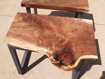 Live Edge Walnut Slab Tables 1 small