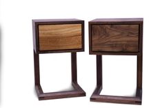 Walnut 'C' Night Stands For Storage Beds 5 small