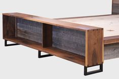 Platform Storage Bed Maple And Walnut 4 small