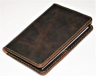 Jp Leathercraft Handmade Passport Wallet Blackjack Crazyhorse Leather 2 small
