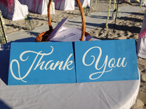 Thank You Wedding Signs Blue And White Wedding Decor 3 small
