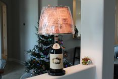 Wine Bottle Table Lamp - Large Customer Bottle 1 small