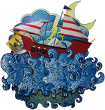 By Sea Bookshelf & Nighlight 1 small