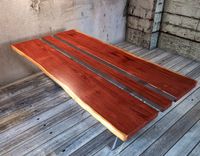 Black Walnut Live Edge V Frame Dining Table 2 small