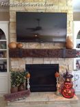 Fireplace Mantel With Iron Double Layer Straps 2 small