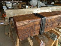 Fireplace Mantel With Iron Double Layer Straps 1 small