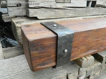 Fireplace Mantel With Metal Straps 1 small