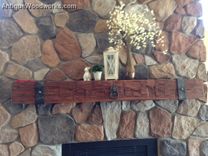 Fireplace Mantel With Metal Straps 4 small